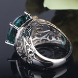 Green Topaz Gem Pass Flower Ring – Special Occasion Gifts — 4