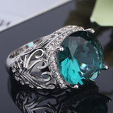 Green Topaz Gem Pass Flower Ring – Special Occasion Gifts — 5
