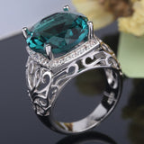 Green Topaz Gem Pass Flower Ring – Special Occasion Gifts — 2