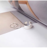 Simple Glossy Thai Silver Wide Face Knuckle Ring – Unique Gift Ideas — 5