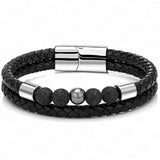 Punk Style Stainless Steel Genuine Leather Bracelet – Stylish Gifts — 6
