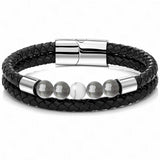 Punk Style Stainless Steel Genuine Leather Bracelet – Stylish Gifts — 9