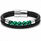 Punk Style Stainless Steel Genuine Leather Bracelet – Stylish Gifts — 7