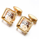 Square Gear Cufflinks Men's Movement Buttons – Gifts for Him — 9