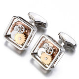 Square Gear Cufflinks Men's Movement Buttons – Gifts for Him — 2