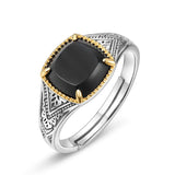 Niche Black Agate Vintage Style Luxury Ring – Stylish Gifts — 5