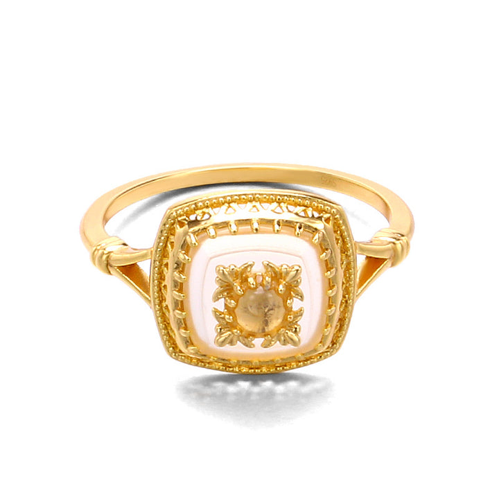 Palace Style Elegant Cut Flower Ring – Stylish Gifts — 1