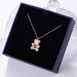 Pink Diamond Teddy Smart White Bear Necklace – Jewelry Gift Ideas — 2