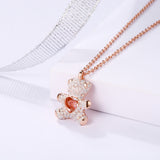 Pink Diamond Teddy Smart White Bear Necklace – Jewelry Gift Ideas — 4