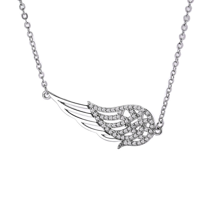 Fashion Sterling Silver Angel Wings Necklace – Jewelry Gift Ideas — 1