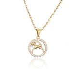 Golden Zodiac Pendant Necklace Female – Jewelry Gift Ideas — 7
