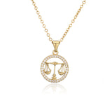 Golden Zodiac Pendant Necklace Female – Jewelry Gift Ideas — 9