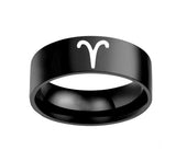 Twelve Constellation Rings Stainless Steel Male – Gifts for Her — 7