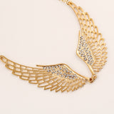 Diamond Angel Wing Necklace Short Style Fake – Jewelry Gift Ideas — 3