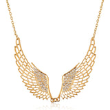 Diamond Angel Wing Necklace Short Style Fake – Jewelry Gift Ideas — 4
