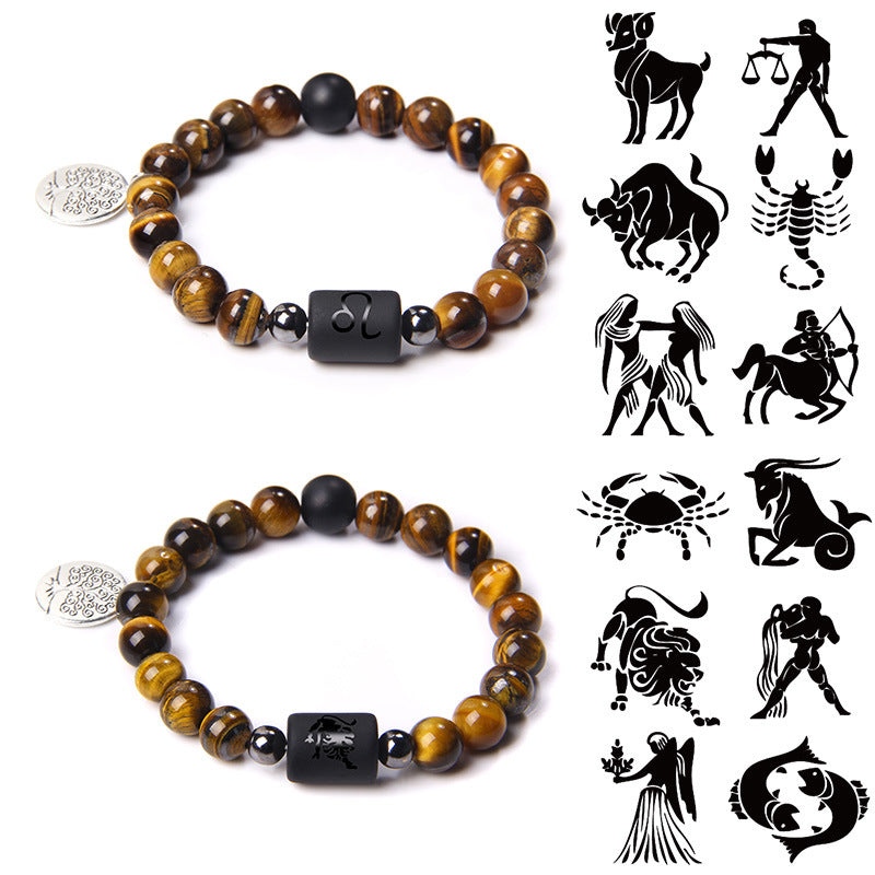 Twelve Constellation Tree of Life Black Gallstone – Jewelry Gift Ideas — 1