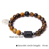 Twelve Constellation Tree of Life Black Gallstone – Jewelry Gift Ideas — 12
