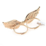 Fashion Flash Diamond Wings Double Ring Ring – Stylish Gifts — 3