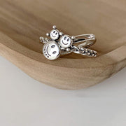 Retro Personality Cute Open Smiley Ring – Stylish Gifts — 1