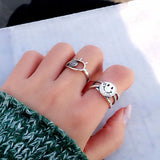 Retro Personality Cute Open Smiley Ring – Stylish Gifts — 3