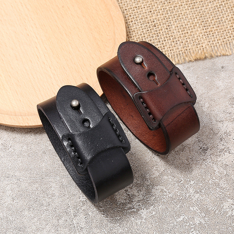 Cow Leather Irregular Bracelet For Men – Jewelry Gift Ideas — 1