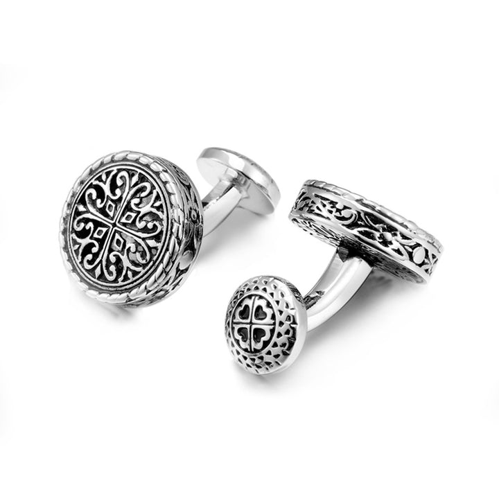 Men's French Flower Cufflinks Hollow Pattern – Gifts for Him — 1