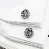 Men's French Flower Cufflinks Hollow Pattern – Gifts for Him — 5