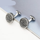 Men's French Flower Cufflinks Hollow Pattern – Gifts for Him — 4