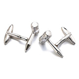 Men's Shirt Cufflinks Stainless Steel Cufflinks Hammer – Gifts for Him — 1