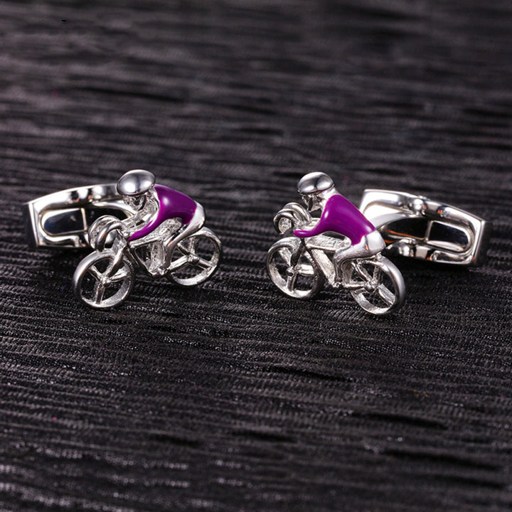 High Grade Stainless Steel Cufflinks Cycling Men's – Gifts for Him — 1
