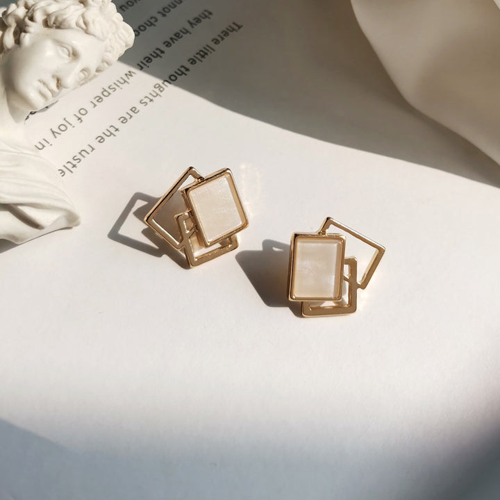 S925 Silver Needle Simple Geometric Earrings – Special Occasion Gifts — 1