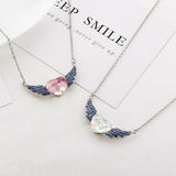 Fashionable Simple Love Heart Necklace Angel Wing – Jewelry Gift Ideas — 4