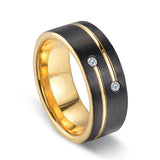 European And American Tungsten Steel Ring Two-Tone – Gifts for Him — 1