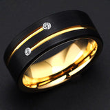 European And American Tungsten Steel Ring Two-Tone – Gifts for Him — 2