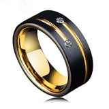 European And American Tungsten Steel Ring Two-Tone – Gifts for Him — 4