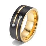 European And American Tungsten Steel Ring Two-Tone – Gifts for Him — 5