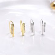 U-shaped Diamond Earrings Sterling silver Korean Style – Stylish Gifts — 1