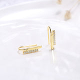 U-shaped Diamond Earrings Sterling silver Korean Style – Stylish Gifts — 5