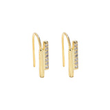 U-shaped Diamond Earrings Sterling silver Korean Style – Stylish Gifts — 2