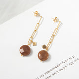 Stainless Steel Chain Earrings Women Japanese – Stylish Gifts — 4