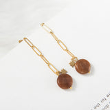 Stainless Steel Chain Earrings Women Japanese – Stylish Gifts — 2