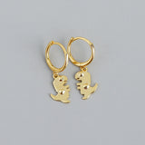 Leafy Spring Ball Dinosaur Earrings – Stylish Gifts — 1