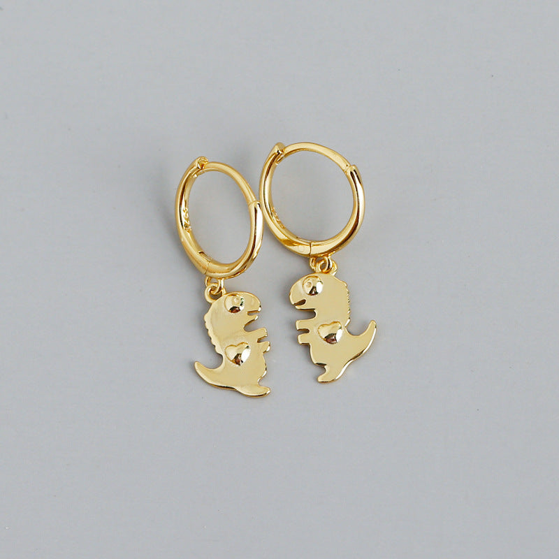Leafy Spring Ball Dinosaur Earrings – Stylish Gifts — 1