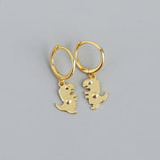 Leafy Spring Ball Dinosaur Earrings – Stylish Gifts — 1