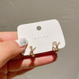 Real Gold Plating Micro-Inlaid Zircon Bow Earrings – Surprise Gifts — 5