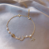 Real Gold Plating Flash Diamond Star And Moon – Jewelry Gift Ideas — 5