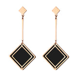 Double Shaped Long Titanium Steel Earrings – Small Gift Ideas — 3