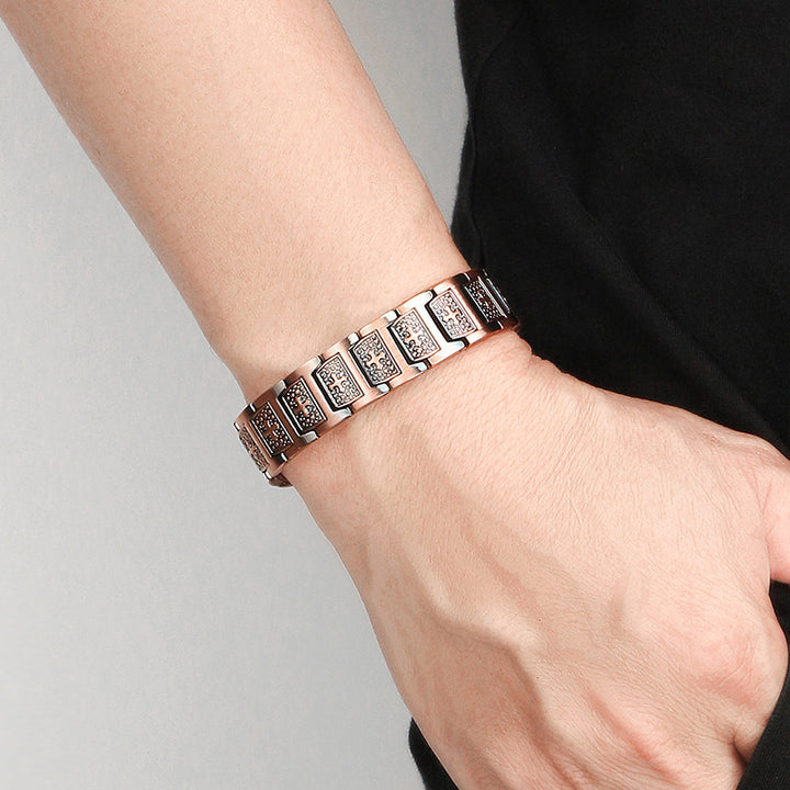 Copper Bracelet, Magnetic Bracelet, Cross – Jewelry Gift Ideas — 1