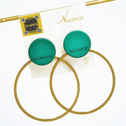 Korean Elegant Disc Circle Earrings – Special Occasion Gifts — 1