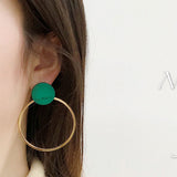 Korean Elegant Disc Circle Earrings – Special Occasion Gifts — 2